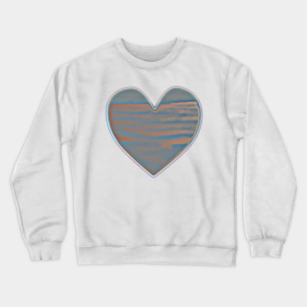 Cloudy Heart In Blue Crewneck Sweatshirt by SpieklyArt